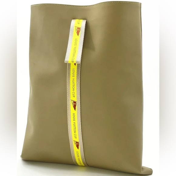 Auth Louis Vuitton LV Cup 2003 Limited Gray Yellow Hand Bag - Picture 3 of 16